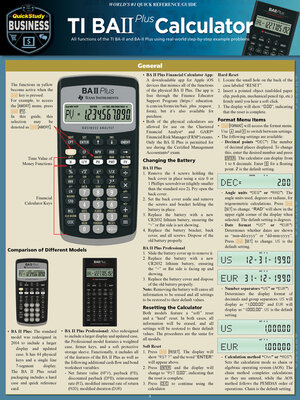 cover image of TI BA II Plus Calculator